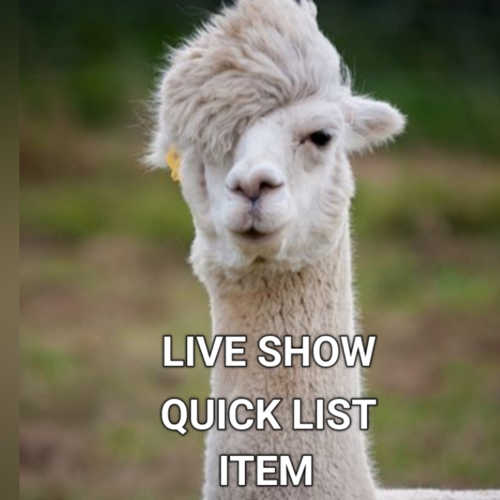 LIVE SHOW 🦙🦙 Listings (Please read description before bidding, thank you!)
